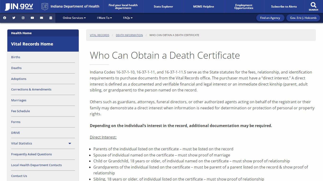 Who Can Obtain a Death Certificate - Vital Records